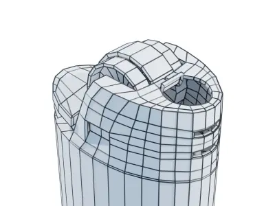 Lighter cigarette Low-poly 3D model