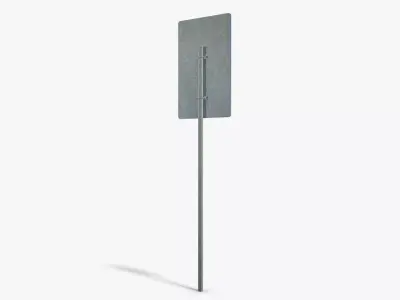 Gas Station Info Sign Low-poly 3D model