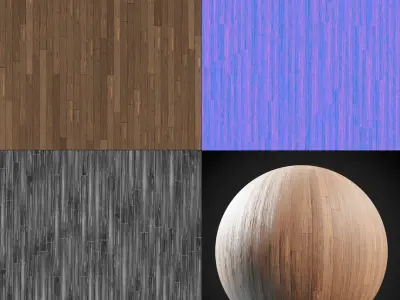 Oak Wood PBR Texture 05 Texture