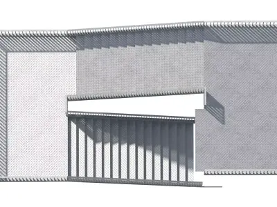 Metal Modular Industrial Staircase Builder set 3D model