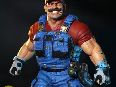 Realistic Super Mario 3D Print Model 3D print model