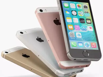 Apple iPhone SE Low-poly 3D model