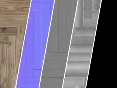 Parquet Materials 44- Sbsar Seamless PBR 4k Texture