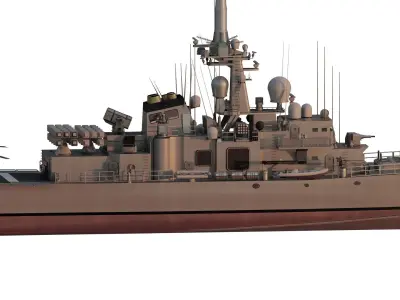 FAST ATTACK GUIDED MISSILE BOAT 3D model