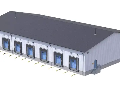 11 Industrial Buildings Collection 3D Model Pack