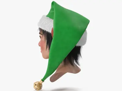  Christmas Elf Female Head 2 