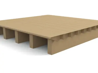 Cardboard Bed Dream Low-poly 3D model