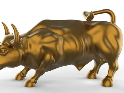 Wall street Bull 3D print model