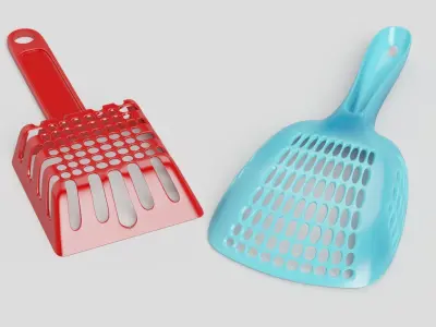 cat litter shovels 3D model