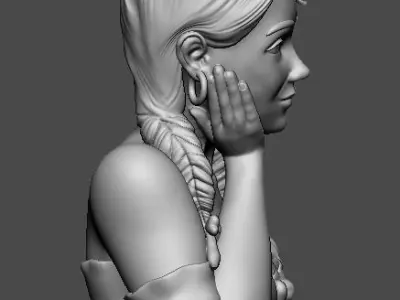 CUTE GIRL ON THE WINDOW  3D print model