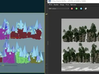 4 Tianzi Mountain Assets-4 3D model