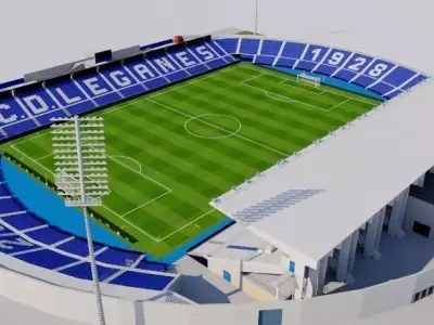 Estadio Municipal de Butarque - Leganes Madrid 3D model