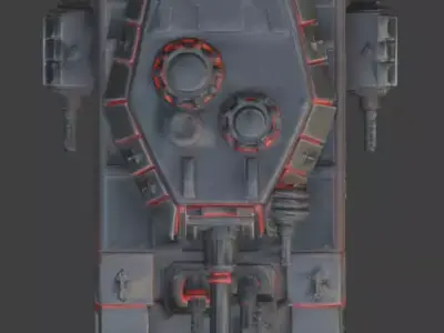 Gothic Occult Battle Tank 3D Model Low-poly 3D model