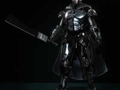 Sci Fi Assassin Character Low-poly 3D model