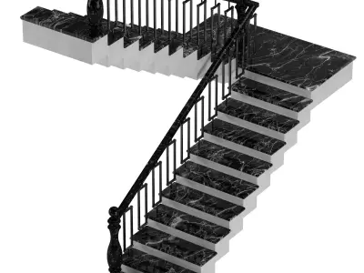 Marble Stairs 3D model