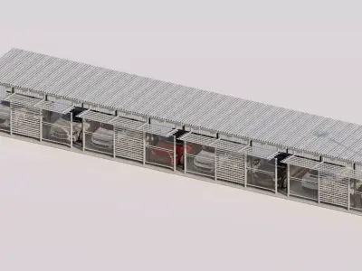 Roof Parking-Parking Lot 3D model order