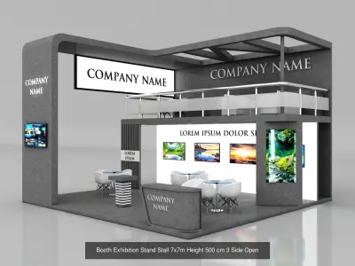10 Exhibition Stand Stall Booth 3D model 3D Model Collection 3D Model Pack 3