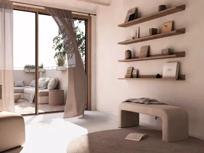 Bedroom Interior scene 3D model