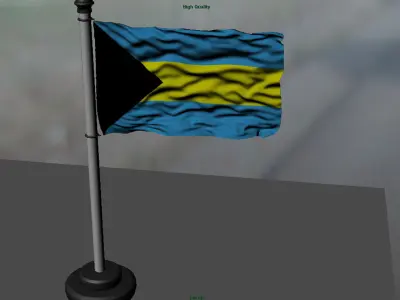 Bahamas Flag 3D model