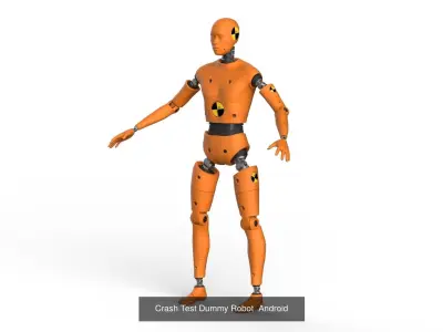  Robot Android  family   Crash Dummy Test 3D model 3D Model Pack