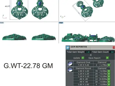Pendants and Earrings 3D print model