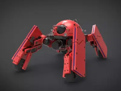 Logicoma futuristic robot Low-poly 3D model