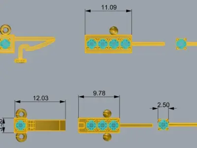 round tennis bracelet light wieght 3D print model