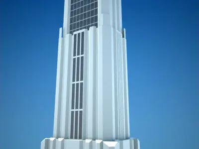 8 Skyscrapers 1 tall building 3D model