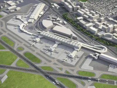 Washington - Ronald Reagan National Airport - DCA Low-poly 3D model