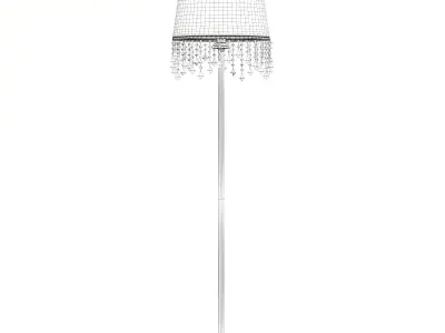 Black and Metal Floor Lamp 3D Model 3D model