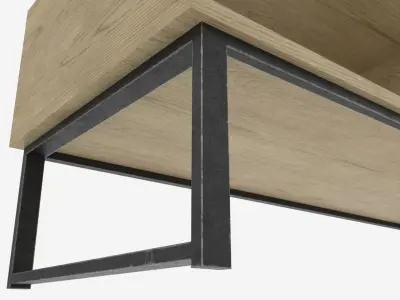 Industrial Style TV Stand 3D model