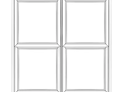 Wooden Window 15 3D model