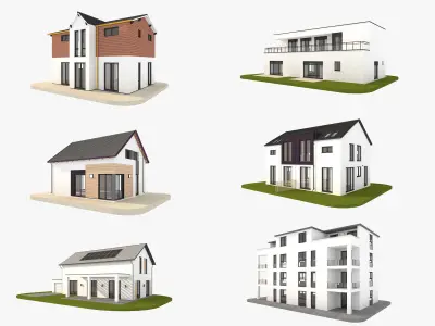 Modern Houses Collection 3D model