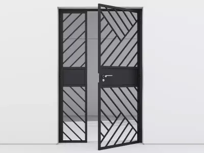 Aluminium door 32 3D model