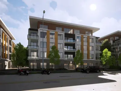 Low-Rise Condominium Revit and Twinmotion 3D model