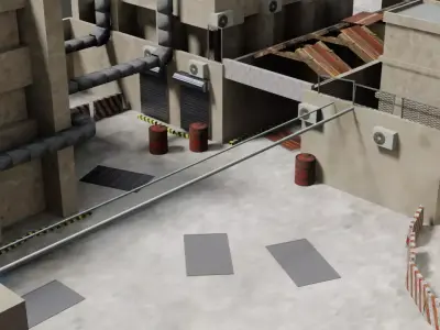 Low Poly Game ready Modular RPG Game Environment Low-poly 3D model