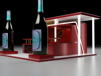 Beverage station 3D model