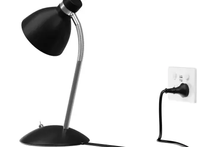 Lightings collection model desk lamp with gold base 3D Model Pack