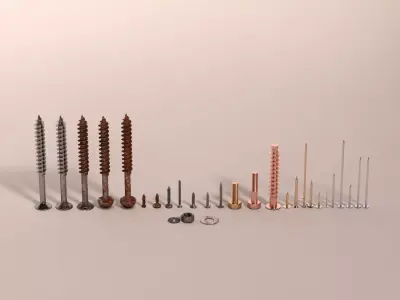 Screws and Nails HD V2 3D model