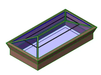 Pyramid shaped Skylight 3D model
