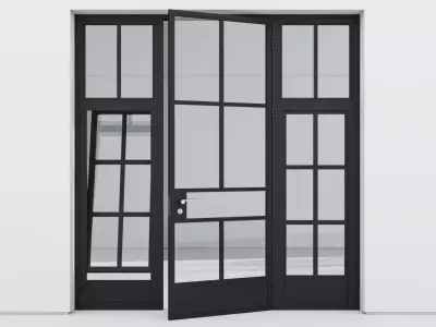 Aluminium door 214 3D model