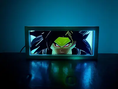  Goku Super Saiyan 4 - LED Lightbox NO AMS NEEDED Free 3D print model