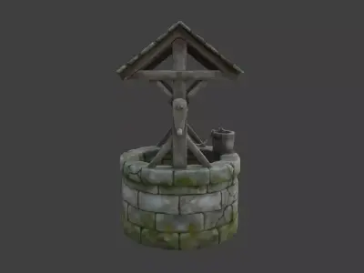 Old Stone Well Low-poly 3D model