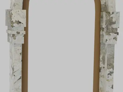 Vintage European Window Low-poly 3D model