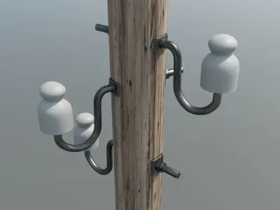 Electric Poles 3D model