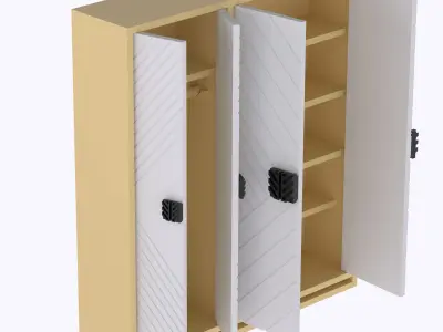 Dollhouse Bedroom wardrobe  multicolor 3D print model