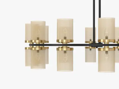 Stiffel Palais Champagne Glass 24-Light Chandelier 3D model