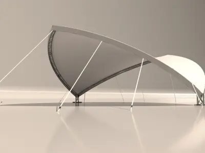 SaddleSpan Tent tensile structure 3D model
