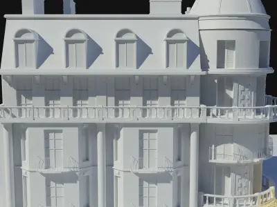 French Building Free 3D model