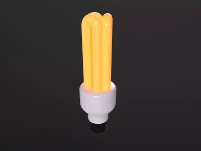 Bulb Lamp Light 3D Model Low-poly 3D model